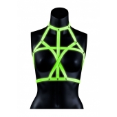 Портупея Bra Harness с неоновым эффектом - размер L-XL - Shots Media BV - купить с доставкой в Перми