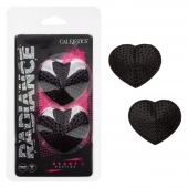 Черные пэстисы в форме сердечек Heart Pasties - California Exotic Novelties - купить с доставкой в Перми