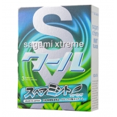 Презервативы Sagami Xtreme Mint с ароматом мяты - 3 шт. - Sagami - купить с доставкой в Перми