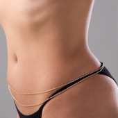 Стильная двойная золотистая цепочка на талию - Сима-Ленд купить с доставкой