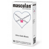 Ультрапрочные презервативы Masculan Ultra Safe Black - 10 шт. - Masculan - купить с доставкой в Перми