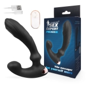 Черный вибромассажер простаты Sex Expert - 14,5 см. - Sex Expert - в Перми купить с доставкой