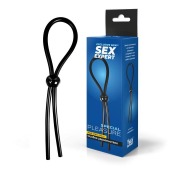 Черное силиконовое лассо с шариком для утяжки - Sex Expert - в Перми купить с доставкой