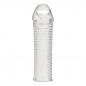Текстурированная насадка на пенис Clear Textured Penis Enhancing Sleeve Extension - 16,5 см. - BlueLine - в Перми купить с доставкой