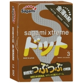 Презервативы Sagami Xtreme FEEL UP с точечной текстурой и линиями прилегания - 3 шт. - Sagami - купить с доставкой в Перми