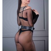 Черный кожаный пояс Sex Game - БДСМ Арсенал - купить с доставкой в Перми