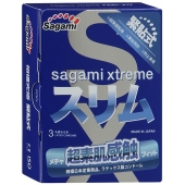 Розовые презервативы Sagami Xtreme FEEL FIT 3D - 3 шт. - Sagami - купить с доставкой в Перми