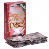 Презервативы Sagami Xtreme Strawberry c ароматом клубники - 10 шт. - Sagami - купить с доставкой в Перми