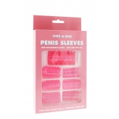 Набор из 7 розовых насадок на пенис ONE-A-DAY PENIS SLEEVES PINK - Seven Creations - в Перми купить с доставкой