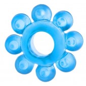 Голубая гелевая насадка-цветок - Toyfa Basic - в Перми купить с доставкой
