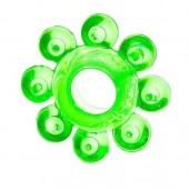 Зеленое эрекционное кольцо-цветок - Toyfa Basic - в Перми купить с доставкой