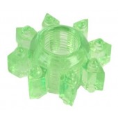 Зеленое эрекционное кольцо-звезда - Toyfa Basic - в Перми купить с доставкой