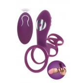 Фиолетовая эрекционная вибронасадка Halo Halo C-Ring Sleeve - Toy Joy - в Перми купить с доставкой