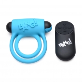 Голубое эрекционное виброкольцо 28X Remote Control Vibrating Cock Ring   Bullet - XR Brands - в Перми купить с доставкой