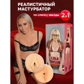 Двусторонний мастурбатор Lola Taylor - 22 см. - ФлешНаш - в Перми купить с доставкой