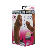 Коричневая насадка на пенис Wolftooth Sleeve - 13 см. - Baile - в Перми купить с доставкой