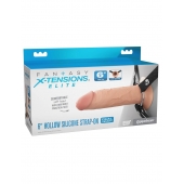 Полый страпон на ремнях 6’’ Hollow Silicone Strap-on - Pipedream - купить с доставкой в Перми