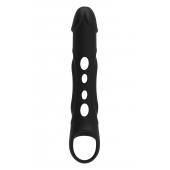 Черная насадка-удлинитель Vibrating Extender With Remote с вибрацией - Dream Toys - в Перми купить с доставкой