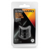 Черное эрекционное кольцо на мошонку Beef Ball Stretcher Snug X Long - Blush Novelties - в Перми купить с доставкой