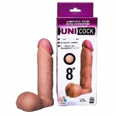 Фаллическая насадка для страпона UNICOCK 8  - 20 см. - LOVETOY (А-Полимер) - купить с доставкой в Перми