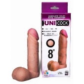 Фаллическая насадка для страпона UNICOCK 8  - 20 см. - LOVETOY (А-Полимер) - купить с доставкой в Перми