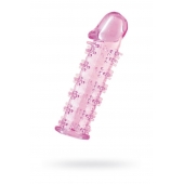 Розовая насадка на пенис с шипами - 12,5 см. - A-toys - в Перми купить с доставкой