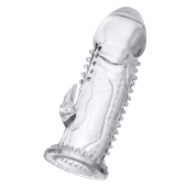 Прозрачная насадка на пенис с шипиками и коготком - 13,5 см. - A-toys - в Перми купить с доставкой