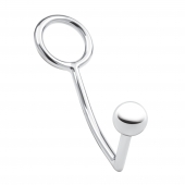 Кольцо на пенис с анальным стимулятором Stainless Steel Anal Hook   Cock Ring - BlueLine - в Перми купить с доставкой