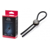 Тёмно-серое эрекционное кольцо с зажимом Again and Again Adjustable Cock Ring - Fifty Shades of Grey - в Перми купить с доставкой
