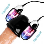 Черная стимулирующая насадка для головки полового члена Multi Speed Vibrating Penis Head Teaser - XR Brands - в Перми купить с доставкой
