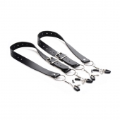 Ремни с зажимами для половых губ Spread Labia Spreader Straps with Clamps - XR Brands - купить с доставкой в Перми