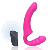 Розовый безремневой страпон Straples Strap-On Dildo - Erokay - купить с доставкой в Перми