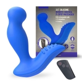 Синий вибромассажер простаты 3,5’’ Remote Control P-spot Massager - 12,5 см. - Erokay - в Перми купить с доставкой