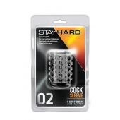 Прозрачная насадка на пенис с шишечками STAY HARD COCK SLEEVE 02 CLEAR - Blush Novelties - в Перми купить с доставкой