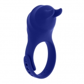 Синее эрекционное виброкольцо с клиторальной подушечкой и пультом ДУ Adjustable Fun Ring - Zero Tolerance - в Перми купить с доставкой