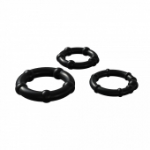 Набор из 3 черных эрекционных колец Babooom Ring Set - Adrien Lastic - в Перми купить с доставкой