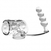 Прозрачная насадка на пенис и мошонку с анальным стимулятором Rilley - Baile - в Перми купить с доставкой