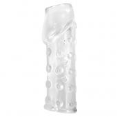 Прозрачная открытая насадка на пенис с бугорками - 19,8 см. - Baile - в Перми купить с доставкой