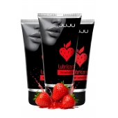 Набор из 3 съедобных лубрикантов JUJU со вкусом клубники - JuJu - купить с доставкой в Перми