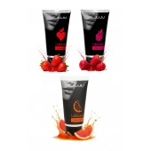 Набор из 3 съедобных лубрикантов JUJU (клубника, малина, грейпфрут) - JuJu - купить с доставкой в Перми