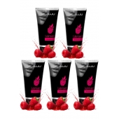 Набор из 5 съедобных лубрикантов JUJU со вкусом малины - JuJu - купить с доставкой в Перми