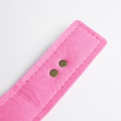 Черно-розовый ошейник с золотистой фурнитурой - Crazy Handmade - купить с доставкой в Перми