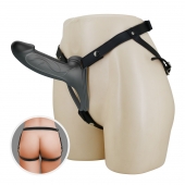 Черный полый мужской страпон London - 16,8 см. - Baile - купить с доставкой в Перми