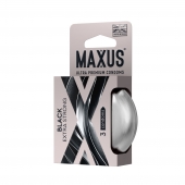 Черные утолщенные презервативы MAXUS Extra Strong с железным кейсом - 3 шт. - Maxus - купить с доставкой в Перми