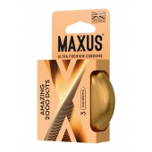 Точечные презервативы MAXUS 2000 Amazing Dots с железным кейсом - 3 шт. - Maxus - купить с доставкой в Перми