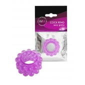 Лиловое эрекционное кольцо с 2 рядами стимулирующих шариков - Erowoman-Eroman - в Перми купить с доставкой