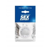 Эрекционное кольцо со стимулирующими шариками сверху и снизу - Sex Expert - в Перми купить с доставкой