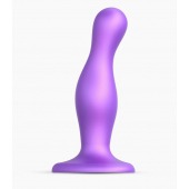 Фиолетовая насадка Strap-On-Me Dildo Plug Curvy size M - Strap-on-me - купить с доставкой в Перми