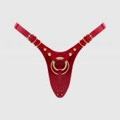 Красный пояс для фиксации насадок Strap-On-Me Leatherette Harness Fabulous - Strap-on-me - купить с доставкой в Перми