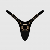 Черный пояс для фиксации насадок Strap-On-Me Leatherette Harness Fabulous - Strap-on-me - купить с доставкой в Перми